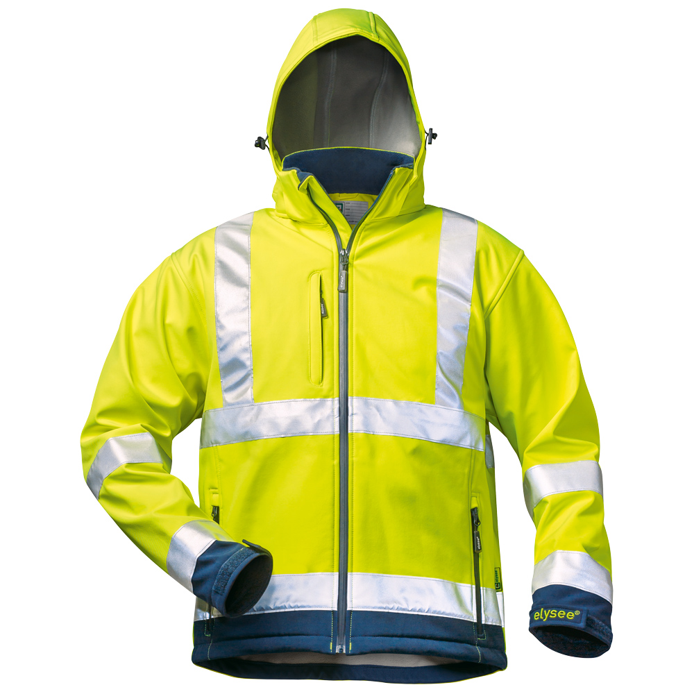 Gr .2XL (62/64) *LIAM* WARNSCHUTZ-SOFTSHELLJACKE gelb *LIAM* HIGH VIS Softshell