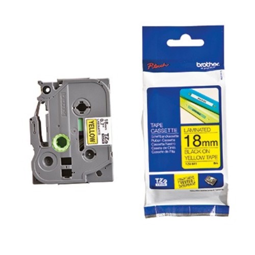 P-touch Schriftbandkassette TZE641 18mmx8m laminiert sw auf ge