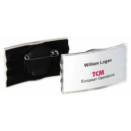 DURABLE Namenschild konvex 812858 75x40mm Acryl tr 25 St./Pack