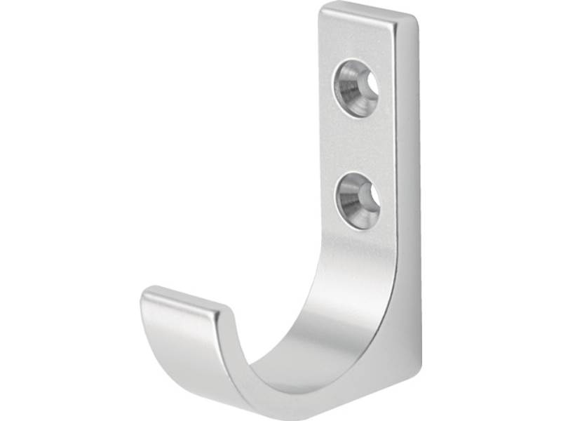 HERMETA 0149-01E Mantelhaken 0149 einfach Ausladung 51,5 mm Aluminium silberfarb