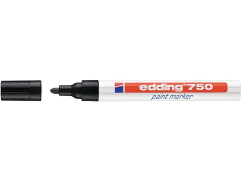 EDDING 4-750001 Lackmarker 750 schwarz Strichbreite 2-4 mm Rundspitze