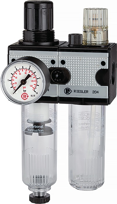 RIEGLER 100566 Wartungseinheit MULTIFIX Gewinde G 1/4 '' halbautomatisch BG I 2-
