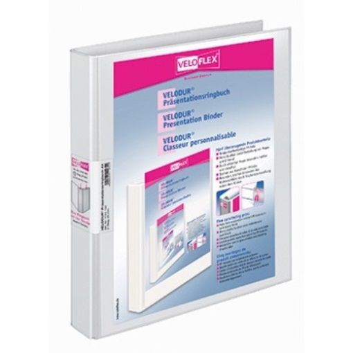 Veloflex Präsentationsringbuch VELODUR 4141190 4Ringe 40mm ws