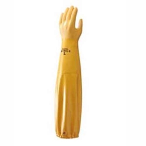 SHOWA® 772Handschuh Gr.9(L) Nitrile Long Sleeve gelb vollbeschichtet, angerauht