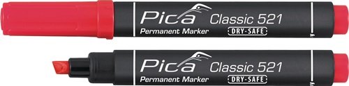 PICA 521/40 Permanentmarker Classic rot Strichbreite 2 - 6 mm Keilspitze