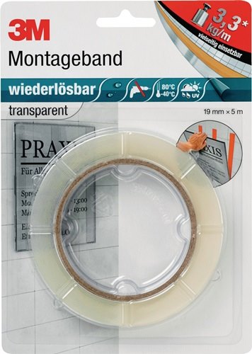 3M 8899195 Montageband  Länge 5 m Breite 19 mm transparent