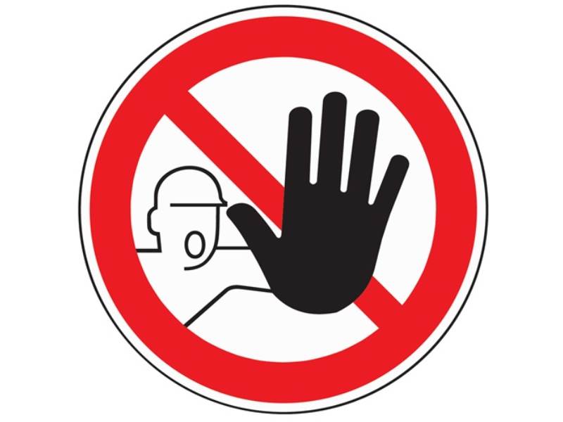 Verbotszeichen ASR A1.3/DIN EN ISO 7010 Zutritt für Unbefugte verboten Kunstst
