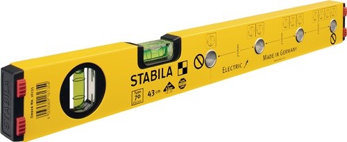 STABILA 16135 Wasserwaage 70 Electric 43 cm Aluminium gelb ± 0,5mm/m