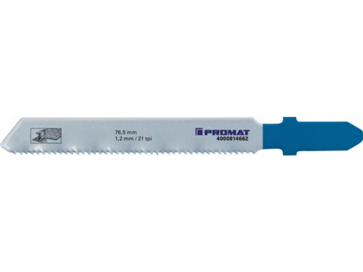 PROMAT  Stichsägeblatt  Gesamtlänge 76,5 mm Zahnteilung 1,2 mm HSS