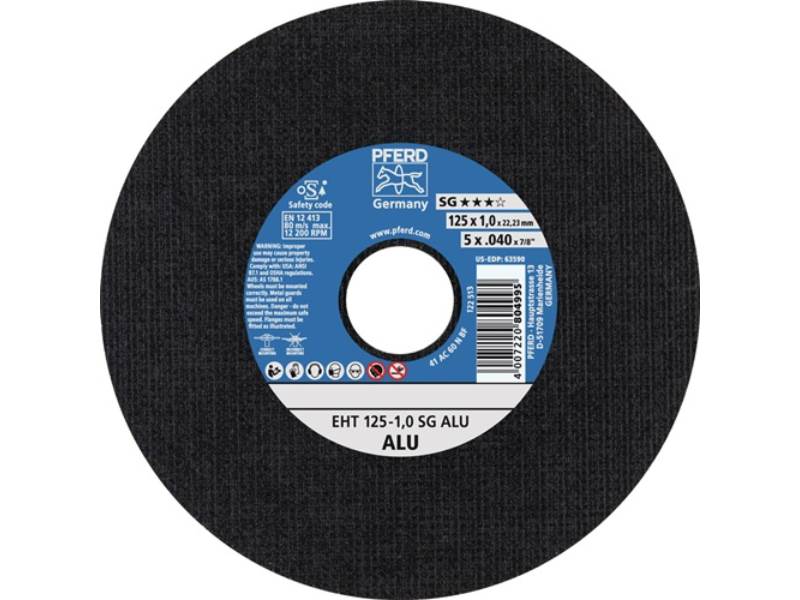 PFERD TOOLS 61341225 Trennscheibe SG ALU D125x1,6mm gerade Aluminium Bohrung 22,
