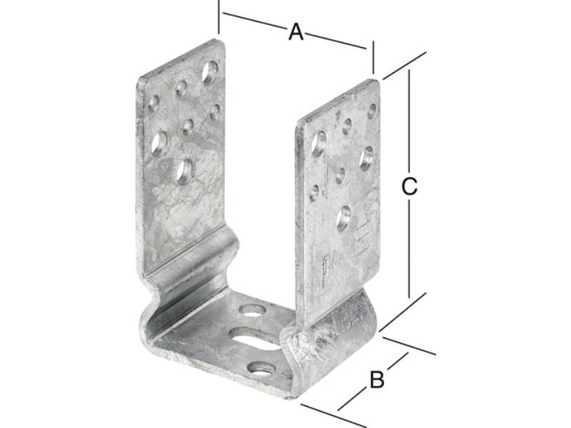 VORMANN 071288000 Stützenschuh  91 x 60 x 125 mm Stahl feuerverzinkt zum Aufschr