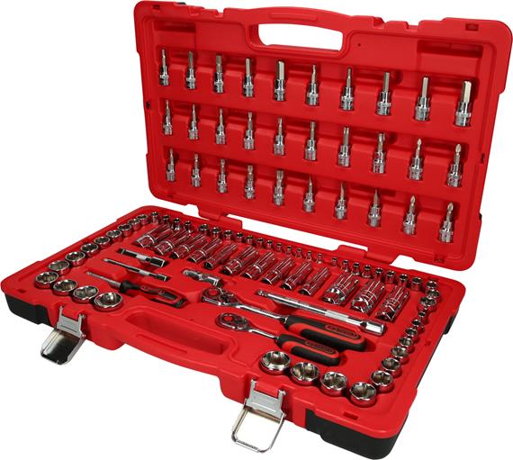 KS Tools 958.0699 1/4+3/8 CHROMEplus Steckschlüssel-Satz, 100-tlg.