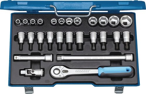 GEDORE 6139750 Steckschlüssel-Satz 19 IMU-10 27-teilig 1/2 '' Schlüsselweiten 10