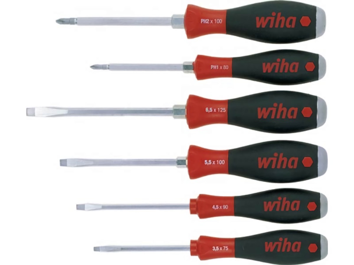 WIHA 21251 Schraubendreher-Satz 530 ZK6 6-teilig Schlitz / PZD Mehrkomponentengr