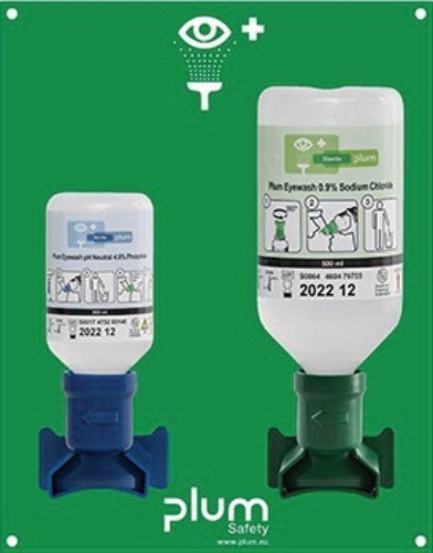 PLUM 4770 Augennotfallstation  1x200 ml pH Neutral,1x0,5l Augenspülung