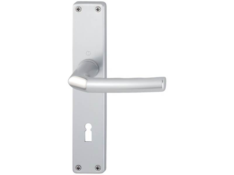 HOPPE 2533847 Langschildgarnitur Birmingham 1117/202SP Aluminium F1 OB 72 mm DIN