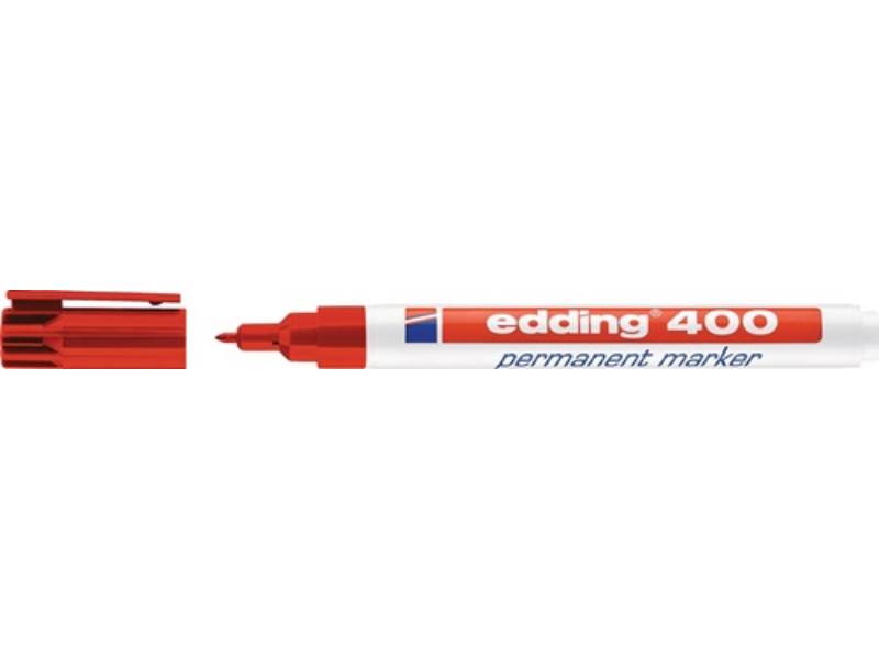 EDDING 4-400002 Permanentmarker 400 rot Strichbreite 1 mm Rundspitze