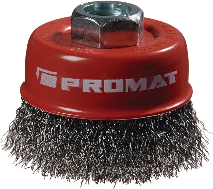PROMAT  Topfbürste  D. 60 mm Drahtstärke 0,3 mm Stahl 12500 min-¹