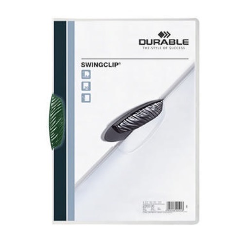 DURABLE Klemmmappe SWINGCLIP 226005 DIN A4 max. 30Bl. Klemme gn