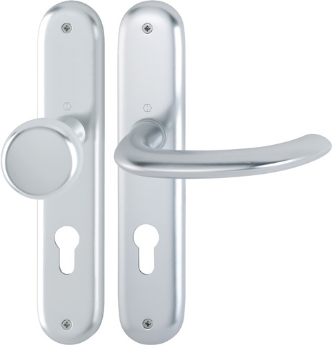 HOPPE 2785761 Langschildgarnitur Marseille 53/273P/1138 Aluminium F1 PZ 72 mm DI