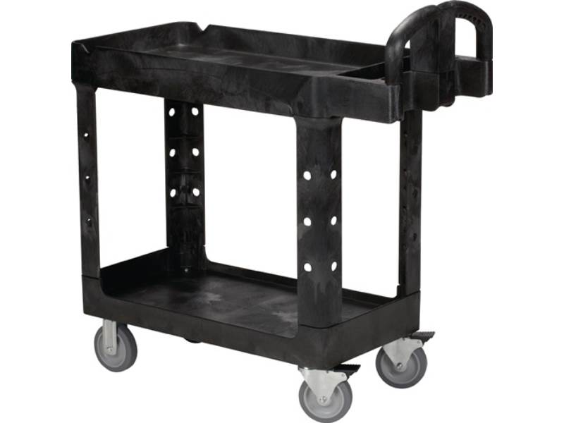 RUBBERMAID FG450088BLA Tischwagen  2 Ladeflächen L770xB420mm schwarz Trgf.226 kg