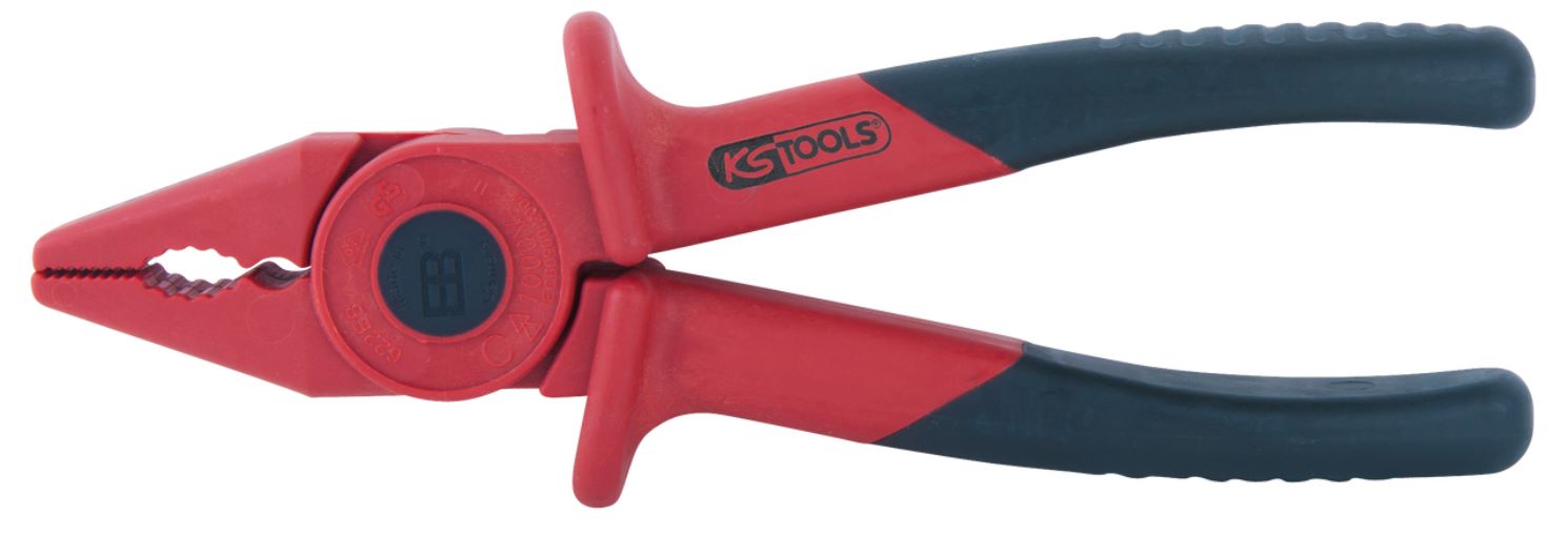 KS Tools 117.1765 Kunststoff-Kombizange mit Schutzisolierung, 185mm