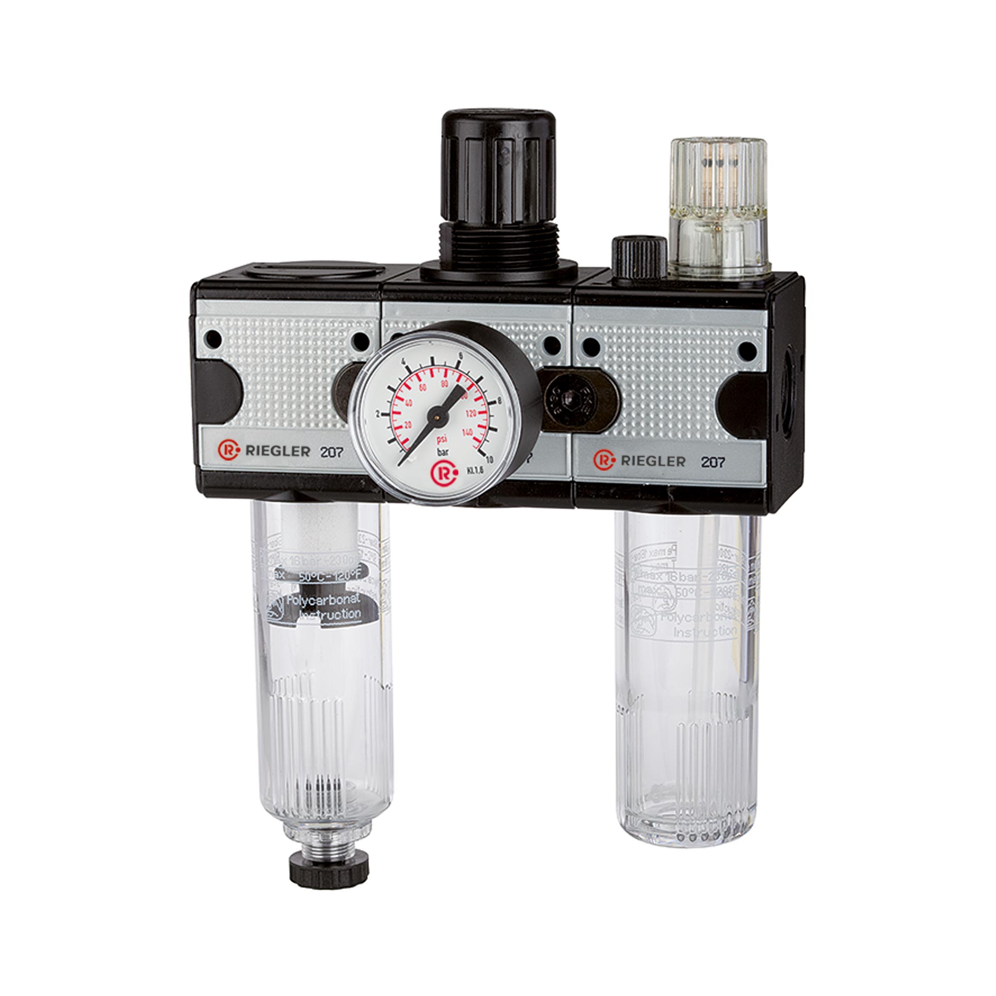 RIEGLER 100583 Wartungseinheit MULTIFIX Gewinde G 1/2 '' halbautomatisch BG II 5