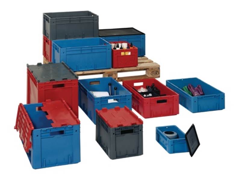 LA-KA-PE VTK 600/420-0 BLAU Transportstapelbehälter  L600xB400xH420mm blau PP Sc