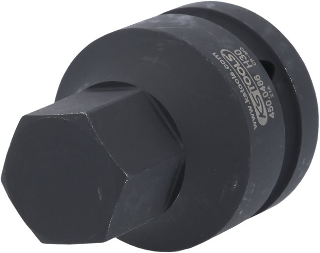 KS Tools 450.0486 1'' Kraft-Bit-Stecknuss Innensechskant, kurz, 30 mm
