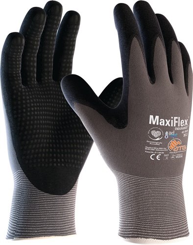 ATG 2456-10 Handschuhe MaxiFlex Endurance with AD-APT 42-844 Gr.10 grau/schwa