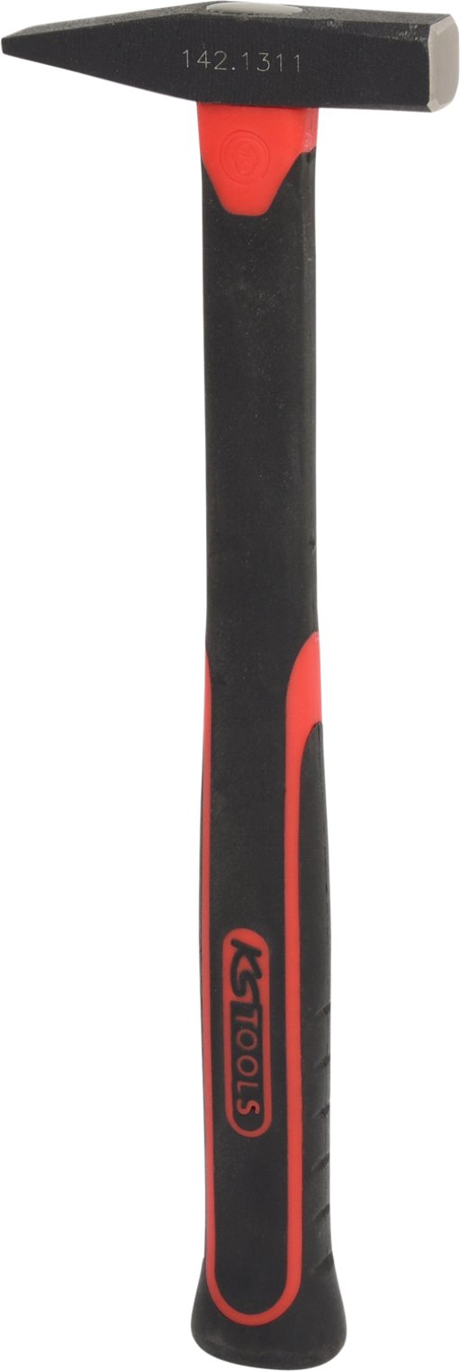KS Tools 142.1311 Schlosserhammer mit Fiberglasstiel, 100g