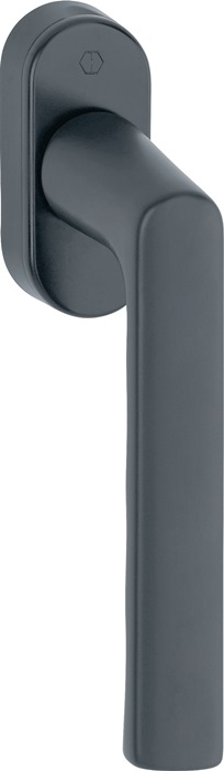 HOPPE 11950122 Fenstergriff Hamburg 0700L/U26 Aluminium 32-42 mm F9714M schwarz