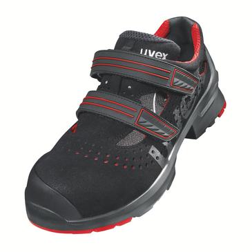 Uvex 8536245 1 Sandalen S1P 85362 schwarz, rot Weite 11 Größe 45
