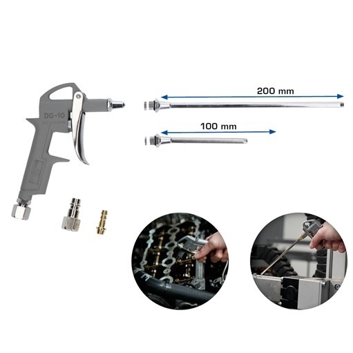 Brilliant Tools  BT161103 Druckluft-Ausblaspistole inklusive 3 Wechseldüsen