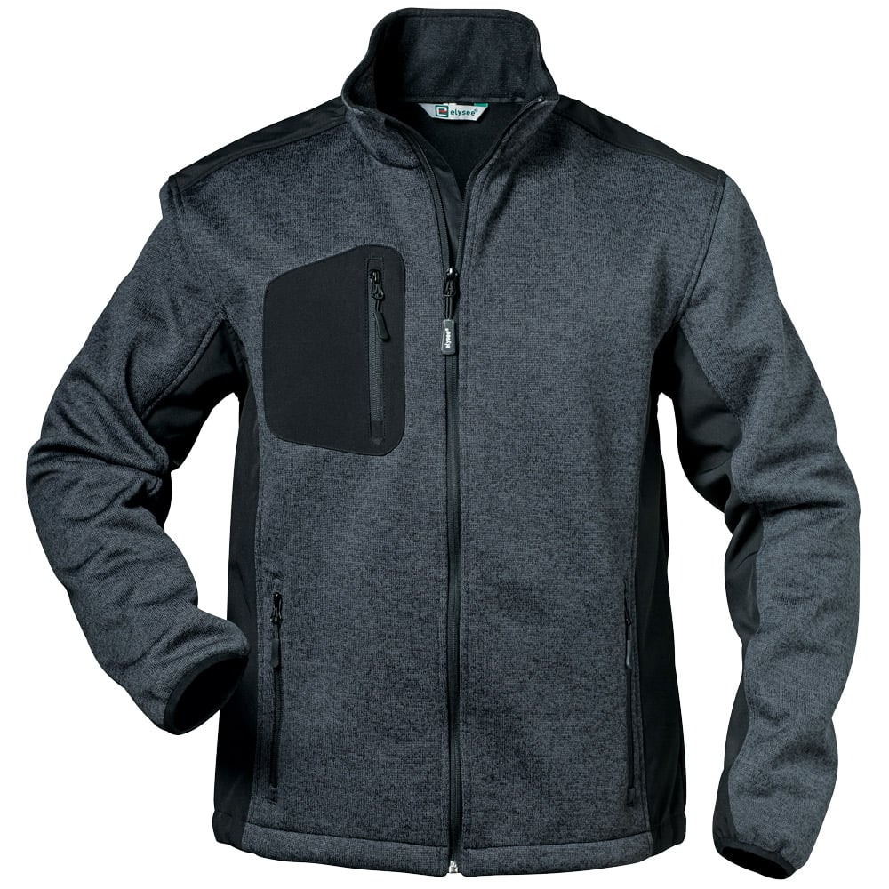 Gr .L (54/56) *INNSBRUCK* STRICKFLEECE-JACKE grau *INNSBRUCK* KNITTED FLEECE JAC