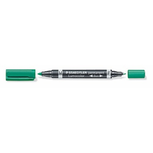 STAEDTLER Permanentmarker Lumocolor duo 348-5 0,6mm/1,5mm grün