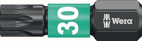 WERA 05157626001 Bit 867/1 IMP DC T30 Länge 25 mm 1/4 ? C6,3 Impaktor, DC