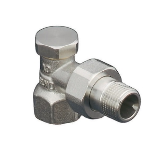 OVENTROP 1091062 HK-Verschraubung Combi 2 PN 10, Messing vernickelt, Eck DN 15,