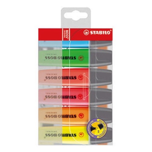 STABILO Textmarker BOSS ORIGINAL 70/6 2-5mm sortiert 6 St./Pack.