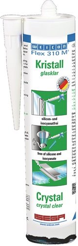 WEICON 13308310 Kleb- und Dichtstoff Flex 310 M® Kristall transparent 310 ml