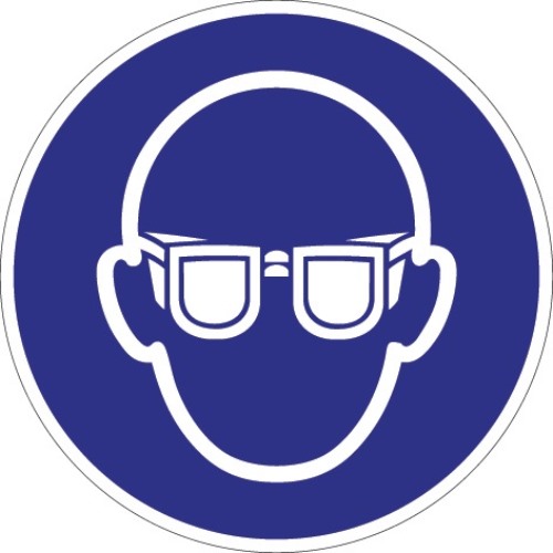 Gebotszeichen Augenschutz benutzen Folie