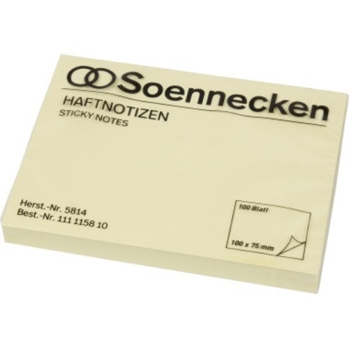 Soennecken Haftnotiz 5814 102x76mm 100Blatt gelb