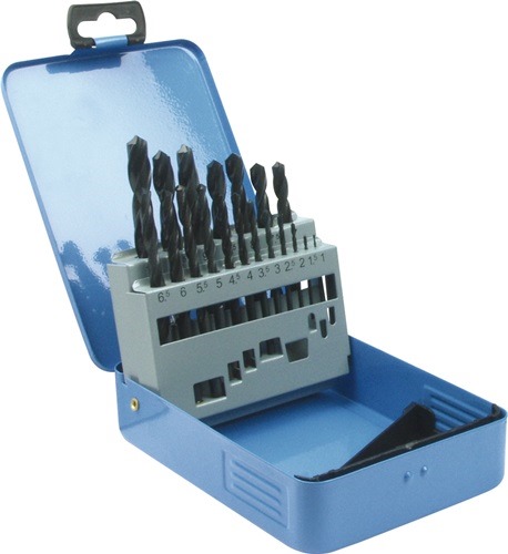 333806019 Spiralbohrer-Satz DIN 338 Typ N Nenn-Ø 1-10x0,5 mm HSS 19 teilig Meta