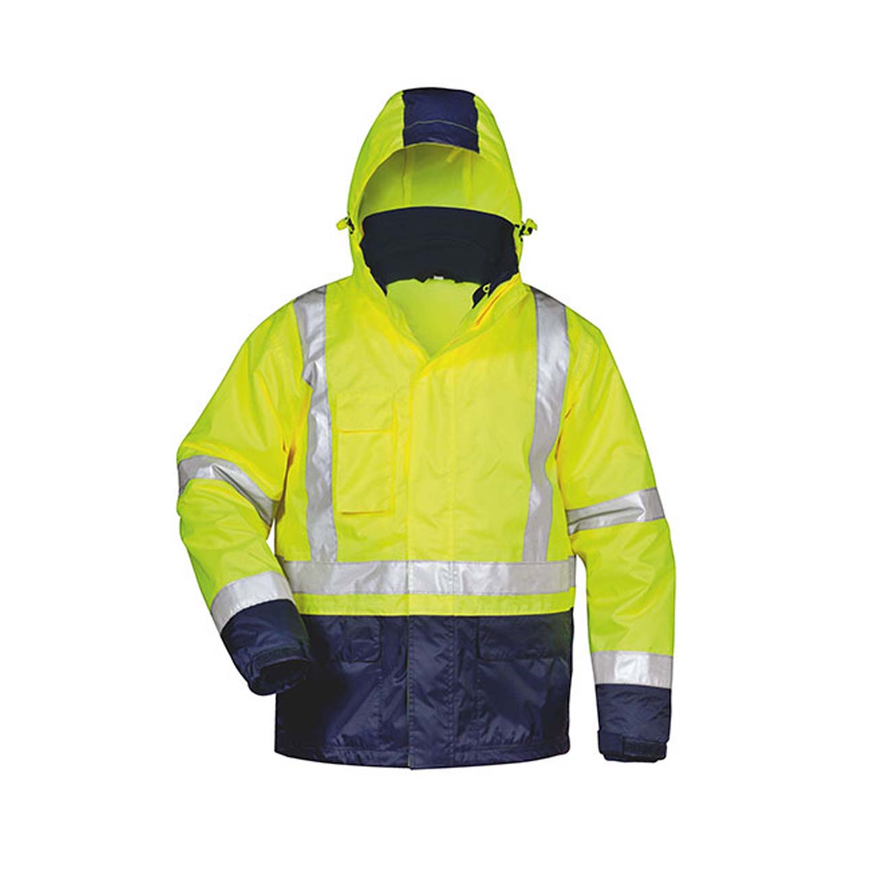 Gr .XL (58/60) *ALF* 3IN1 WARNSCHUTZJACKE GELB/MARINE gelb *ALF* 3IN1 HIGH VISIB