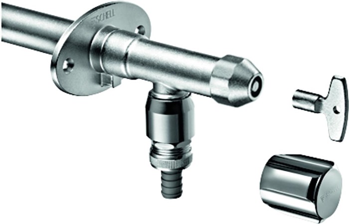 SCHELL 039960399 Außenwandarmatur POLAR II frostsicher, Komplettarmatur mit Rohr