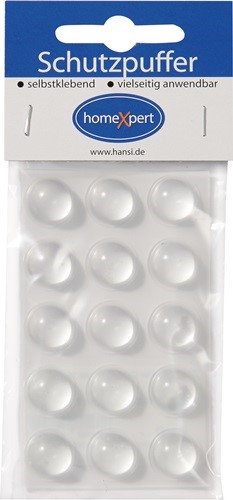 Schutzpuffer 16 mm Kunststoff transparent Linse selbstklebend