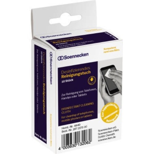 Soennecken Reinigungstuch 4849 desinfizierend 10 St./Pack.