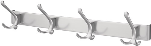 HERMETA 0824-01E Huthakenleiste 0822-0824 4 Haken Ausladung 96 mm Leichtmetall s