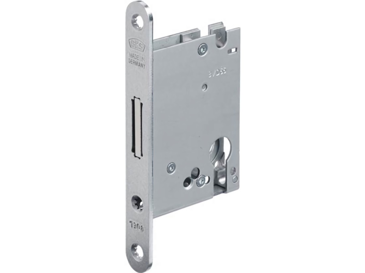 BKS B 1308 0177 Einsteckriegelschloss 1308 PZ20/55 mm Stulp silber abgerundet
