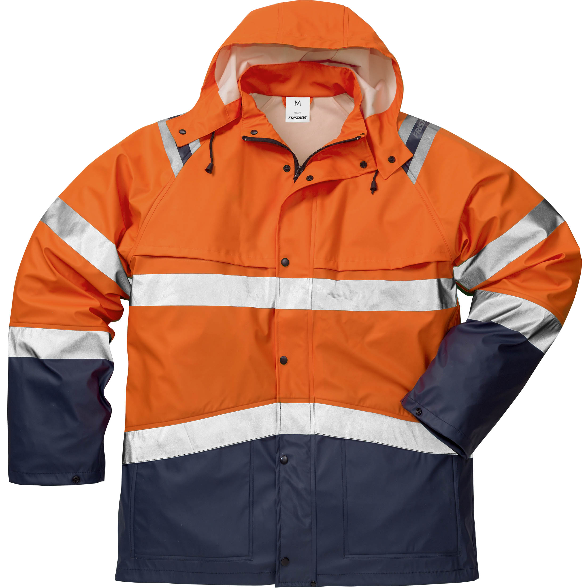 FRISTADS 114041-271 High Vis Regenjacke Kl. 3 4624 RS  Gr.XL Warnschutz-Orange/M